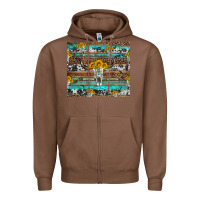 Chestnut longhorn bull skull cowhide leopard turquoise Zipper Hoodie - Artiststas