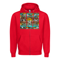 Red longhorn bull skull cowhide leopard turquoise Zipper Hoodie - Artiststas
