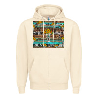 Sandshell longhorn bull skull cowhide leopard turquoise Zipper Hoodie - Artiststas