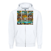 White longhorn bull skull cowhide leopard turquoise Zipper Hoodie - Artiststas