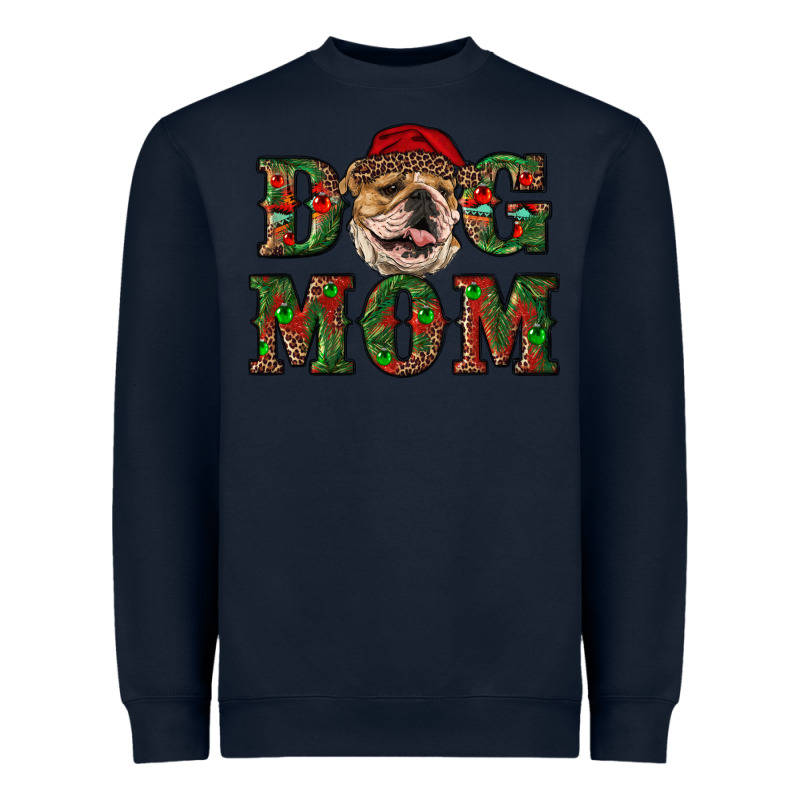 English Bulldog Mom Christmas Heavyweight Sweatshirt by RanaPortraitStore | Teevron