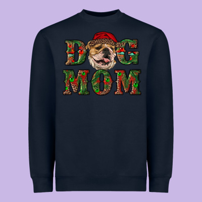 English Bulldog Mom Christmas Heavyweight Sweatshirt Designed By Ranaportraitstore