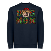 Navy english bulldog mom christmas Heavyweight Sweatshirt - RanaPortraitStore
