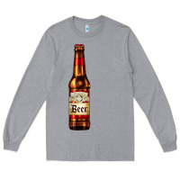 Heather Grey red beer bottle Long Sleeve Tee - AdoDesignShop