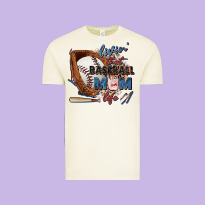 Livin' That Baseball Mom Life Vintage Tee Designed By Zillion Design Studio