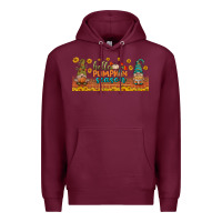 Burgundy hello pumpkin season libbey glass Premium Hoodie - BundleAndBundleShop