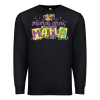 Black mardi gras mama Premium Sweatshirt - MaliasSmallBusiness