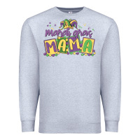 Heather Grey mardi gras mama Premium Sweatshirt - MaliasSmallBusiness