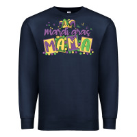 Navy mardi gras mama Premium Sweatshirt - MaliasSmallBusiness