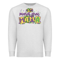 Oatmeal Heather mardi gras mama Premium Sweatshirt - MaliasSmallBusiness