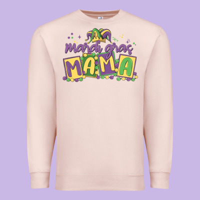 Mardi Gras Mama Premium Sweatshirt Designed By Maliassmallbusiness