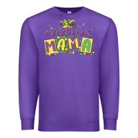 Purple mardi gras mama Premium Sweatshirt - MaliasSmallBusiness