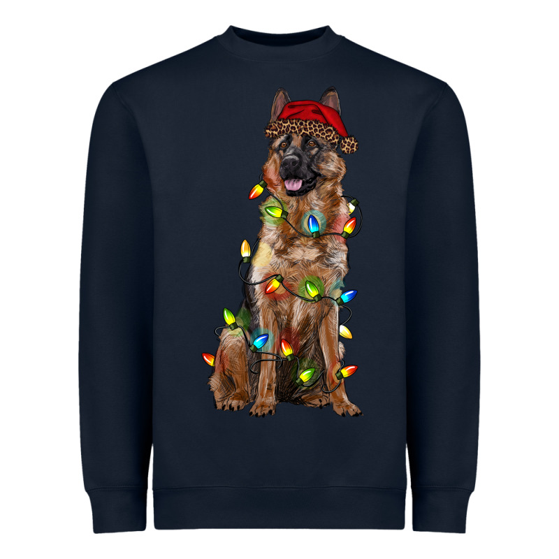 Christmas German Shepherd Heavyweight Sweatshirt by RanaPortraitStore | Teevron
