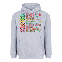 Sister Beautiful Loyal Reliable Heavyweight Hoodie | Teevron