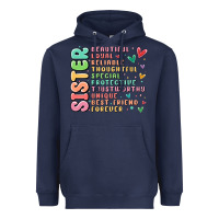 Navy sister beautiful loyal reliable Heavyweight Hoodie - MaliasSmallBusiness