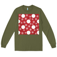 Army Green christmas snow flakes seamless pattern Long Sleeve Tee - BundleAndBundleShop