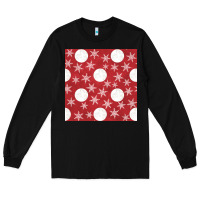 Black christmas snow flakes seamless pattern Long Sleeve Tee - BundleAndBundleShop