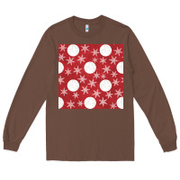 Chestnut christmas snow flakes seamless pattern Long Sleeve Tee - BundleAndBundleShop