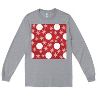 Heather Grey christmas snow flakes seamless pattern Long Sleeve Tee - BundleAndBundleShop