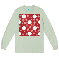 Matcha christmas snow flakes seamless pattern Long Sleeve Tee - BundleAndBundleShop