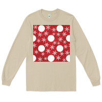 Mushroom christmas snow flakes seamless pattern Long Sleeve Tee - BundleAndBundleShop