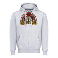 Heather Grey rainbow tree Zipper Hoodie - AdoDesignShop