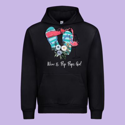 Wine Flip Flops Girl Urban Hoodie Designed By Bettercallsaul