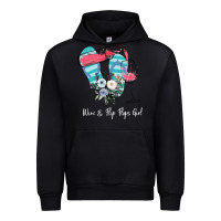 Black Wine Flip Flops Girl Urban Hoodie - Bettercallsaul