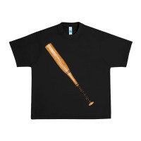 Black wooden softball bat Urban Heavy Tee - FaDigitalArtStudio