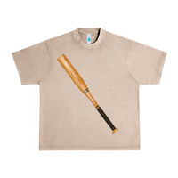 French Oak wooden softball bat Urban Heavy Tee - FaDigitalArtStudio