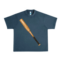 Midnight Navy wooden softball bat Urban Heavy Tee - FaDigitalArtStudio