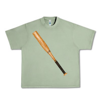Oil Green wooden softball bat Urban Heavy Tee - FaDigitalArtStudio