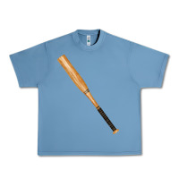 Pebble Blue wooden softball bat Urban Heavy Tee - FaDigitalArtStudio