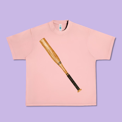 Wooden Softball Bat Urban Heavy Tee Designed By Fadigitalartstudio