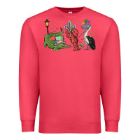 Cardinal mardi gras alligator crawfish pelican Premium Sweatshirt - MaliasSmallBusiness