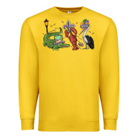 Lemon mardi gras alligator crawfish pelican Premium Sweatshirt - MaliasSmallBusiness
