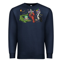 Navy mardi gras alligator crawfish pelican Premium Sweatshirt - MaliasSmallBusiness