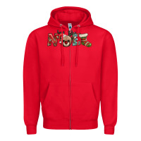 Red noel with sock and reindeer Zipper Hoodie - AdoDesignShop