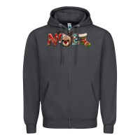 Smoke noel with sock and reindeer Zipper Hoodie - AdoDesignShop