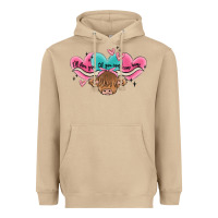 Mushroom western cow and heart Heavyweight Hoodie - MaliasSmallBusiness
