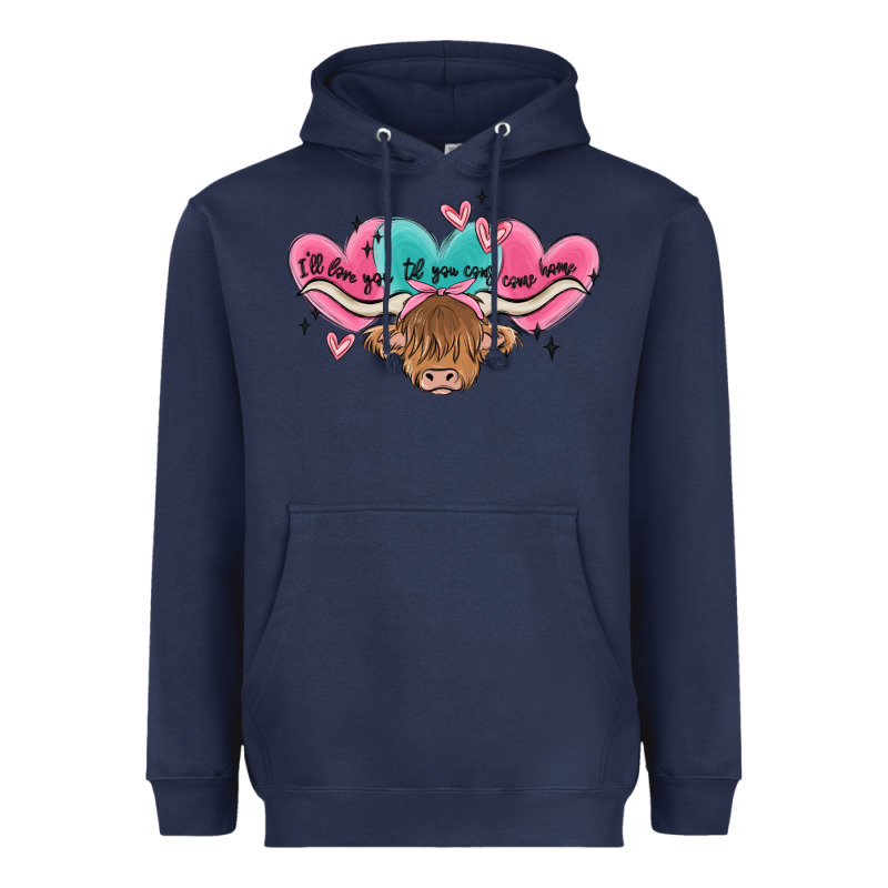 Western Cow And Heart Heavyweight Hoodie by MaliasSmallBusiness | Teevron