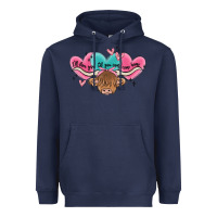 Navy western cow and heart Heavyweight Hoodie - MaliasSmallBusiness