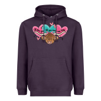 Plum western cow and heart Heavyweight Hoodie - MaliasSmallBusiness