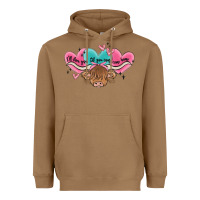 Toasted Coconut western cow and heart Heavyweight Hoodie - MaliasSmallBusiness