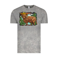 Cloud Rock western cactus highland cow Vintage Tee - BarkalooDesign