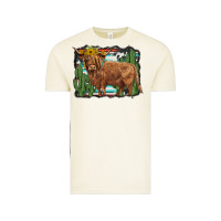 Vintage Arctic western cactus highland cow Vintage Tee - BarkalooDesign
