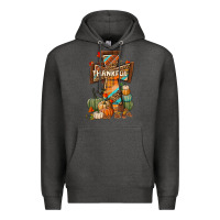 Charcoal Heather thankful fall cross Premium Hoodie - BundleAndBundleShop