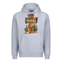 Heather Grey thankful fall cross Premium Hoodie - BundleAndBundleShop