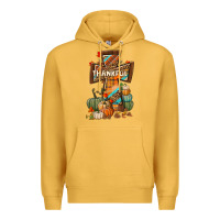 Mustard thankful fall cross Premium Hoodie - BundleAndBundleShop