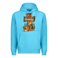 Ocean Blue thankful fall cross Premium Hoodie - BundleAndBundleShop